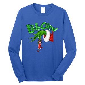 Lab Crew Nurse Merry Christmas Laboratory Xmas Pajamas Long Sleeve Shirt