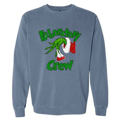 Laboratory Crew Nurse Stethoscope Christmas Xmas Nursing Garment-Dyed Sweatshirt