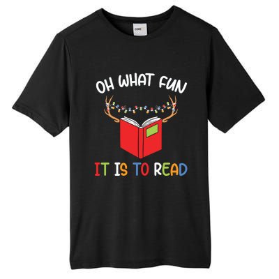 Librarian Christmas Oh What Fun Books Gift Funny Xmas Holiday Tall Fusion ChromaSoft Performance T-Shirt