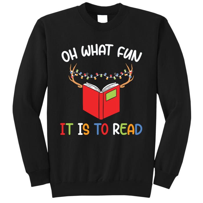 Librarian Christmas Oh What Fun Books Gift Funny Xmas Holiday Tall Sweatshirt