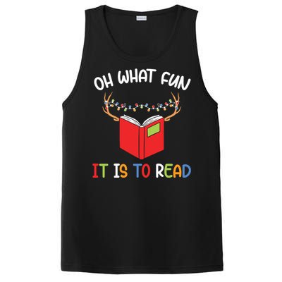 Librarian Christmas Oh What Fun Books Gift Funny Xmas Holiday PosiCharge Competitor Tank