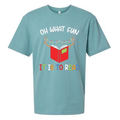 Librarian Christmas Oh What Fun Books Gift Funny Xmas Holiday Sueded Cloud Jersey T-Shirt