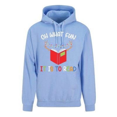 Librarian Christmas Oh What Fun Books Gift Funny Xmas Holiday Unisex Surf Hoodie