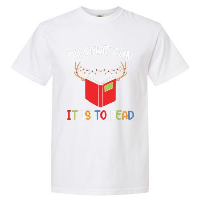 Librarian Christmas Oh What Fun Books Gift Funny Xmas Holiday Garment-Dyed Heavyweight T-Shirt