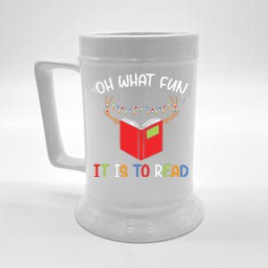 Librarian Christmas Oh What Fun Books Gift Funny Xmas Holiday Beer Stein