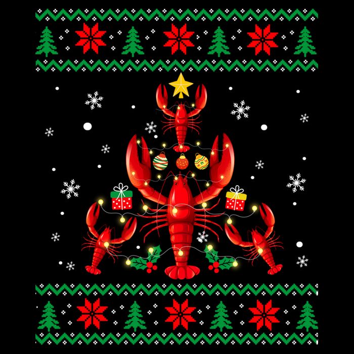 Lobster Christmas Ornat Tree Funny Xmas Gift Ugly Sweater Cool Gift Backpack
