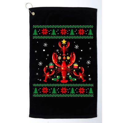 Lobster Christmas Ornat Tree Funny Xmas Gift Ugly Sweater Cool Gift Golf Towel