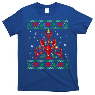 Lobster Christmas Ornat Tree Funny Xmas Gift Ugly Sweater Cool Gift T-Shirt