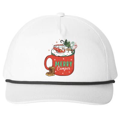 Love Camping On Christmas Morning Xmas Gift Snapback Five-Panel Rope Hat