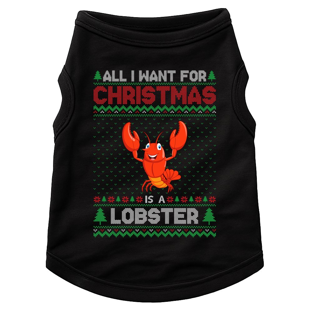 Lobster Christmas Outfits For Women Ugly Xmas Sweater Long Sleeve Doggie Tank