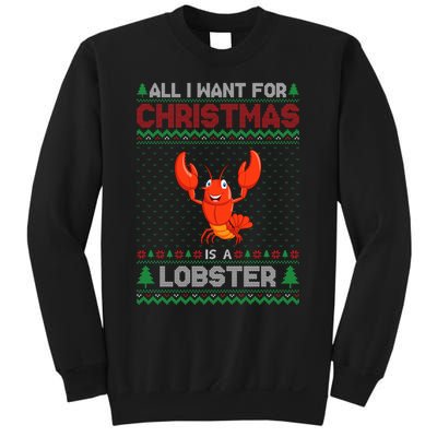 Lobster Christmas Outfits For Women Ugly Xmas Sweater Long Sleeve Sweatshirt