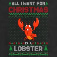 Lobster Christmas Outfits For Women Ugly Xmas Sweater Long Sleeve Beanie