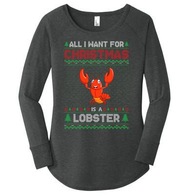 Lobster Christmas Outfits For Women Ugly Xmas Sweater Long Sleeve Women's Perfect Tri Tunic Long Sleeve Shirt