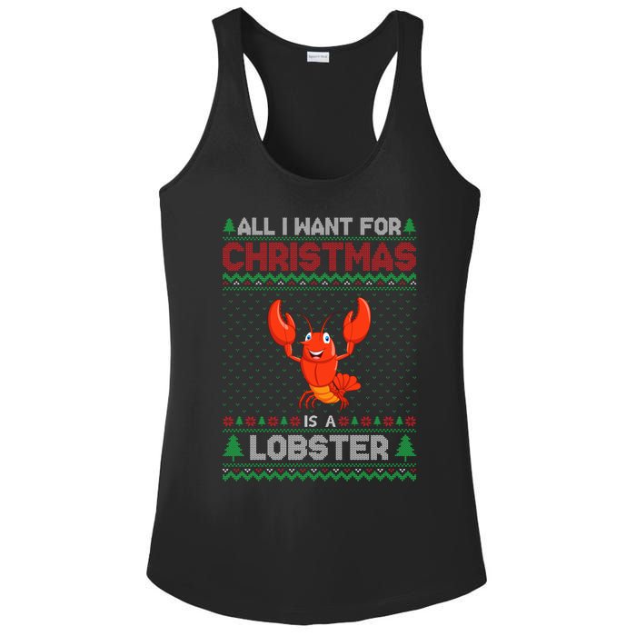 Lobster Christmas Outfits For Women Ugly Xmas Sweater Long Sleeve Ladies PosiCharge Competitor Racerback Tank