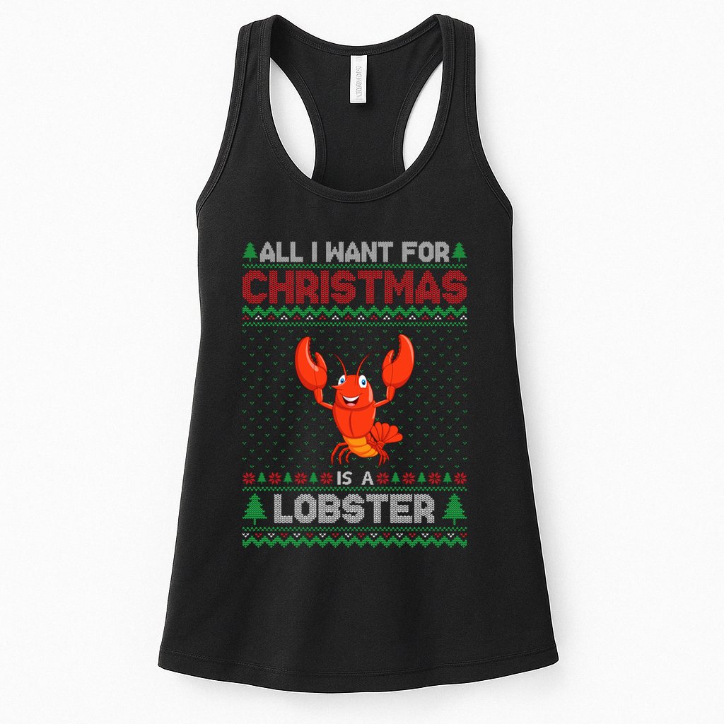 Lobster Christmas Outfits For Women Ugly Xmas Sweater Long Sleeve Womens Tank Top