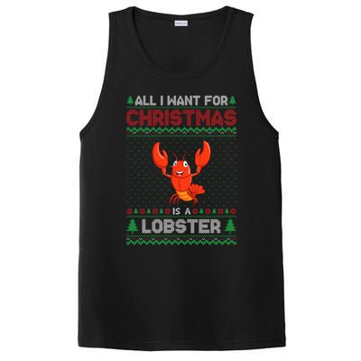 Lobster Christmas Outfits For Women Ugly Xmas Sweater Long Sleeve PosiCharge Competitor Tank