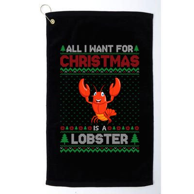 Lobster Christmas Outfits For Women Ugly Xmas Sweater Long Sleeve Golf Towel