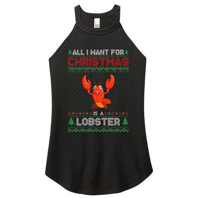 Lobster Christmas Outfits For Women Ugly Xmas Sweater Long Sleeve Women's Perfect Tri Rocker Tank