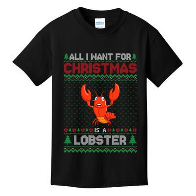 Lobster Christmas Outfits For Women Ugly Xmas Sweater Long Sleeve Kids T-Shirt