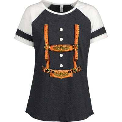 Lederhosen Costume Oktoberfest German Beer Fest Enza Ladies Jersey Colorblock Tee