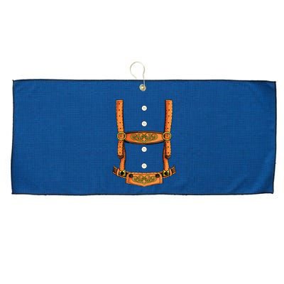 Lederhosen Costume Oktoberfest German Beer Fest Large Microfiber Waffle Golf Towel