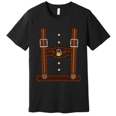 Lederhosen Costume Oktoberfest Gifts German Beer Fest Premium T-Shirt