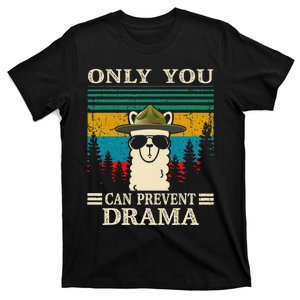 Llama Camping Only You Can Prevent Drama Gifts T-Shirt