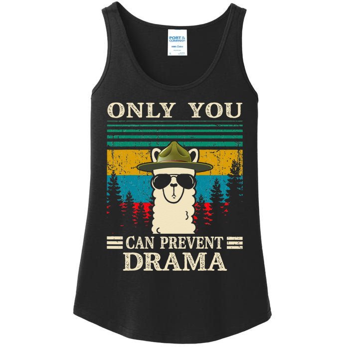 Llama Camping Only You Can Prevent Drama Gifts Men Women Ladies Essential Tank