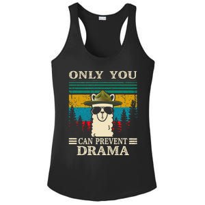 Llama Camping Only You Can Prevent Drama Gifts Men Women Ladies PosiCharge Competitor Racerback Tank