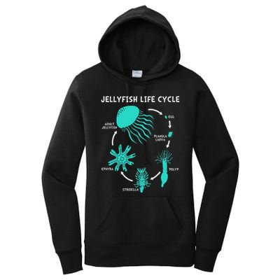 Life Cycle Of A Jellyfish Women's Pullover Hoodie