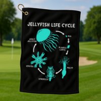 Life Cycle Of A Jellyfish Golf Towel