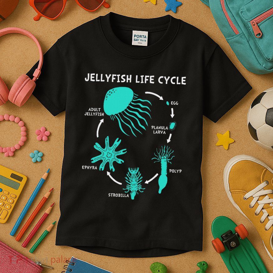 Life Cycle Of A Jellyfish Kids T-Shirt