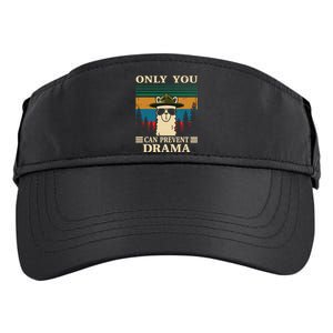 Llama Camping Only You Can Prevent Drama Gifts Men Women Adult Drive Performance Visor