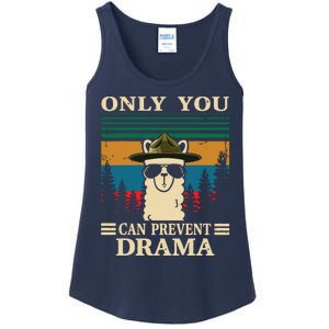 Llama Camping Only You Can Prevent Drama Gifts Men Women Ladies Essential Tank