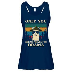 Llama Camping Only You Can Prevent Drama Gifts Men Women Ladies Essential Flowy Tank