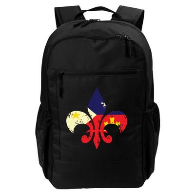 Louisiana Cajun Proud Acadiana Flag Distressed Fleur Backpack