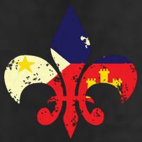Louisiana Cajun Proud Acadiana Flag Distressed Fleur 11oz C Handle Ceramic Mug