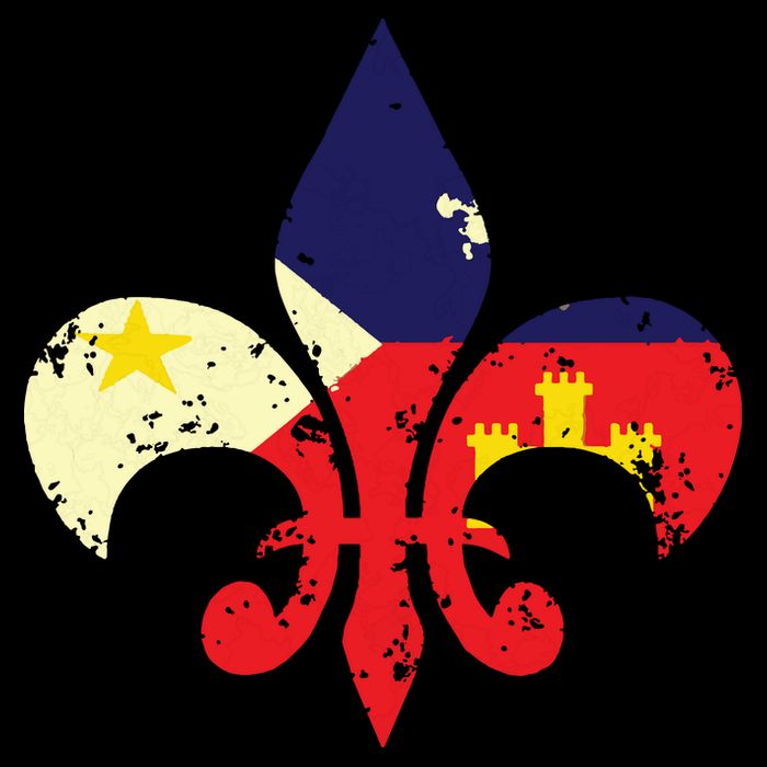 Louisiana Cajun Proud Acadiana Flag Distressed Fleur Poster