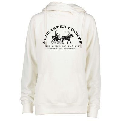 Lancaster County Pennsylvania Amish Settlement Est 1760 Womens Funnel Neck Pullover Hood