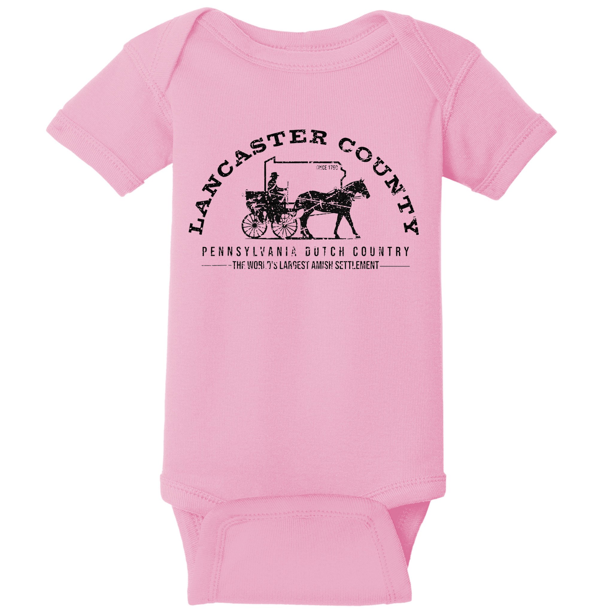 Lancaster County Pennsylvania Amish Settlement Est 1760 Baby Bodysuit
