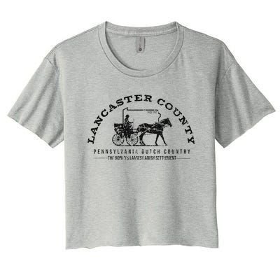 Lancaster County Pennsylvania Amish Settlement Est 1760 Women's Crop Top Tee