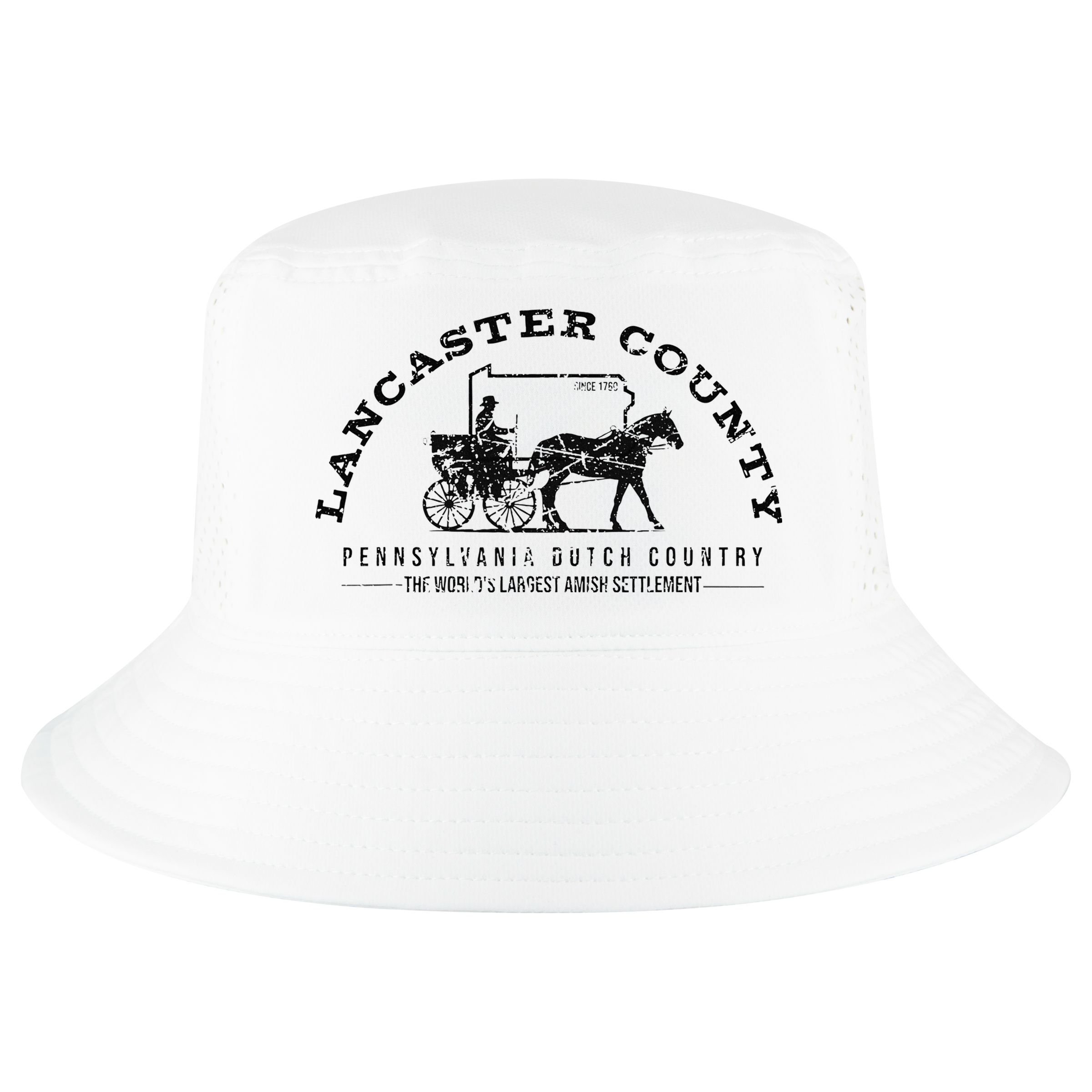 Lancaster County Pennsylvania Amish Settlement Est 1760 Cool Comfort Performance Bucket Hat