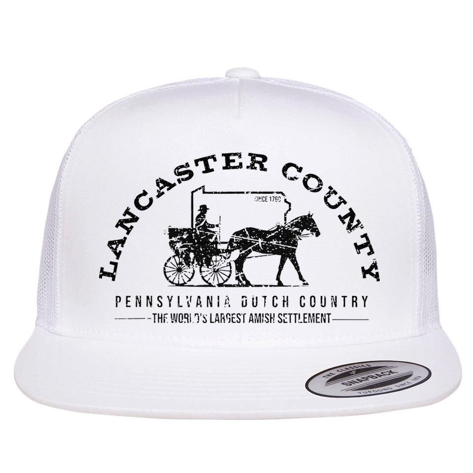 Lancaster County Pennsylvania Amish Settlement Est 1760 Flat Bill Trucker Hat