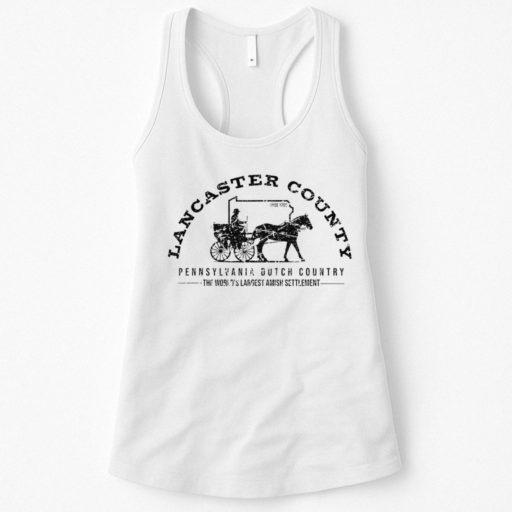 Lancaster County Pennsylvania Amish Settlement Est 1760 Womens Tank Top