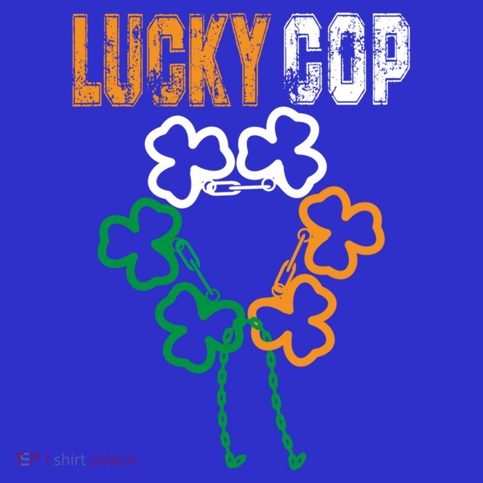 Lucky Cop Police Officer St Patricks Day Costume Gift T-Shirt