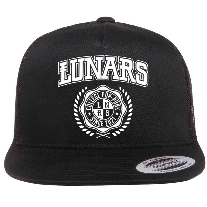 Lunars College Poppunk Since 2021 Flat Bill Trucker Hat