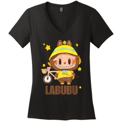 Labubu Classic Pose Women's V-Neck T-Shirt