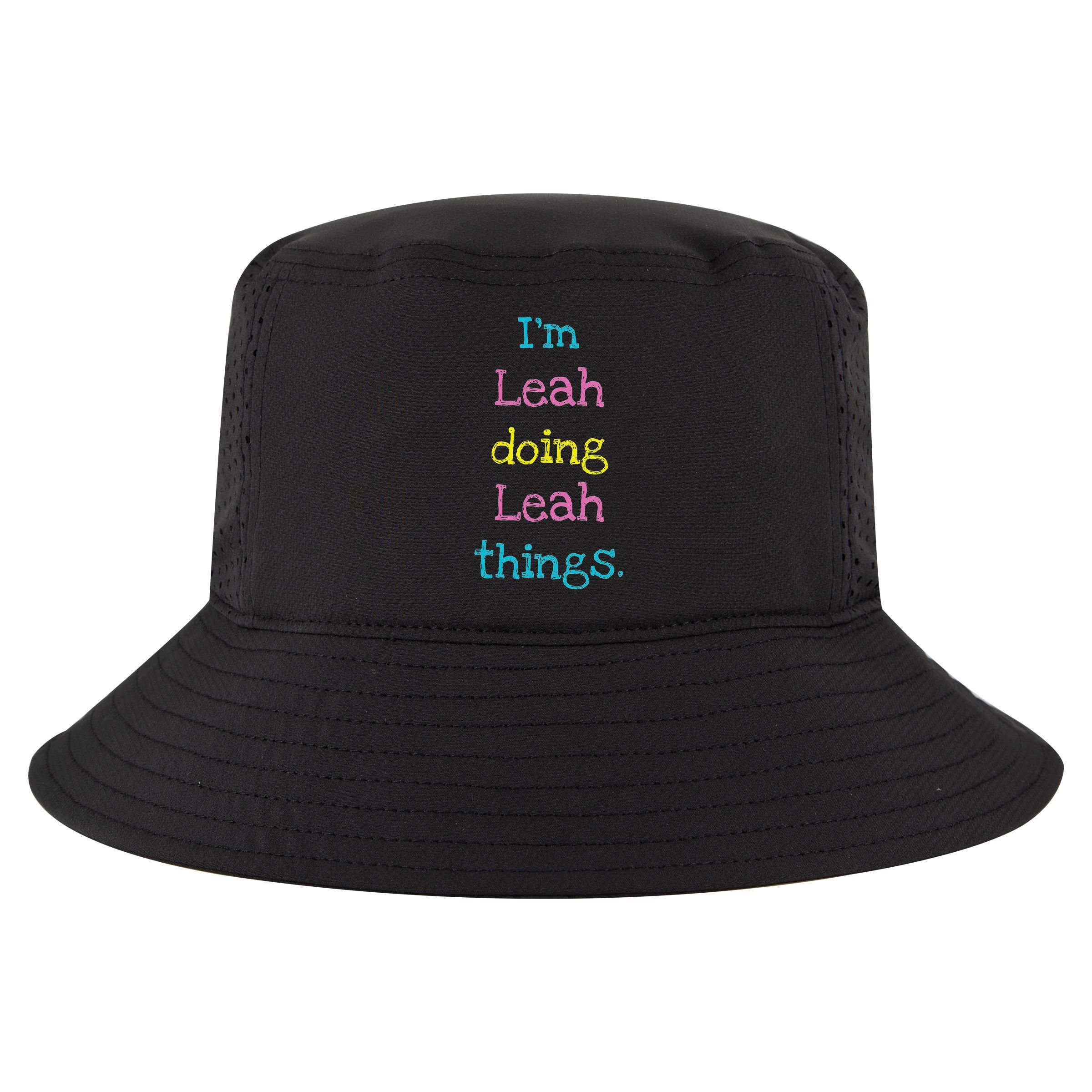 Leah Cute Personalized Text Kid's Gift Top For Girls Cool Comfort Performance Bucket Hat