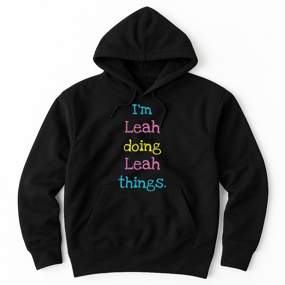 Leah Cute Personalized Text Kid's Gift Top For Girls Hoodie