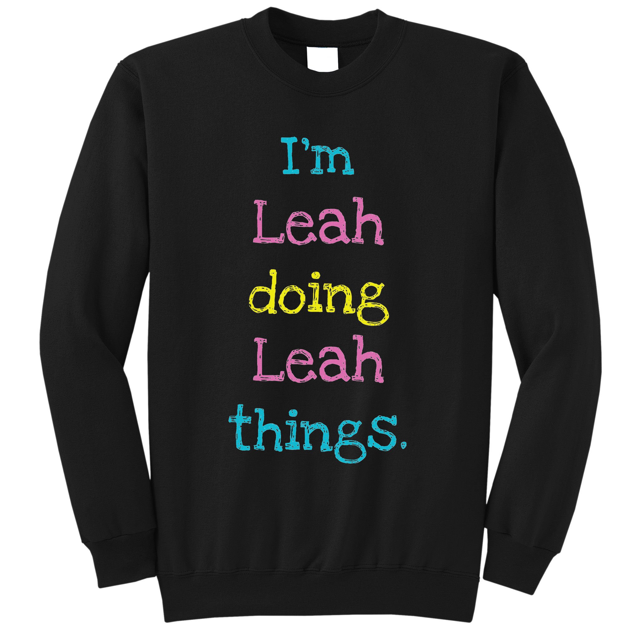 Leah Cute Personalized Text Kid's Gift Top For Girls Sweatshirt